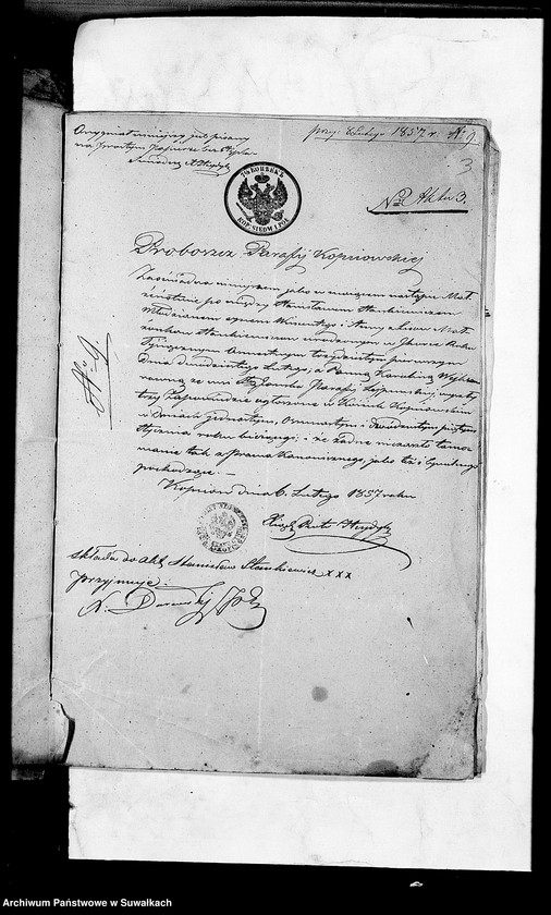 image.from.unit.number "Dowody do Akt Ślubnych Urzędnika Stanu Cywilnego Parafii Lejpunskiej za rok 1857"