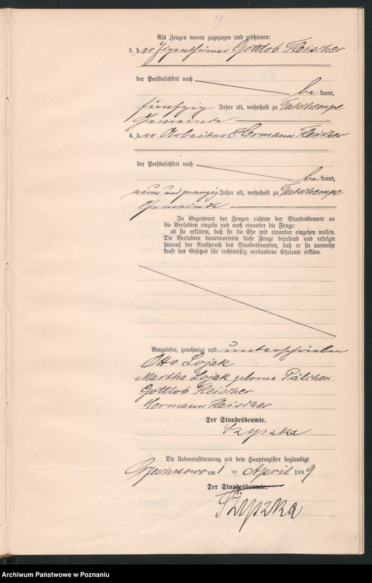 Obraz 19 z jednostki "Księga małżeństw"