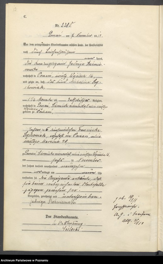 Obraz 14 z jednostki "Księga miejscowa zgonów tom VI [Rejestr główny zgonów]"