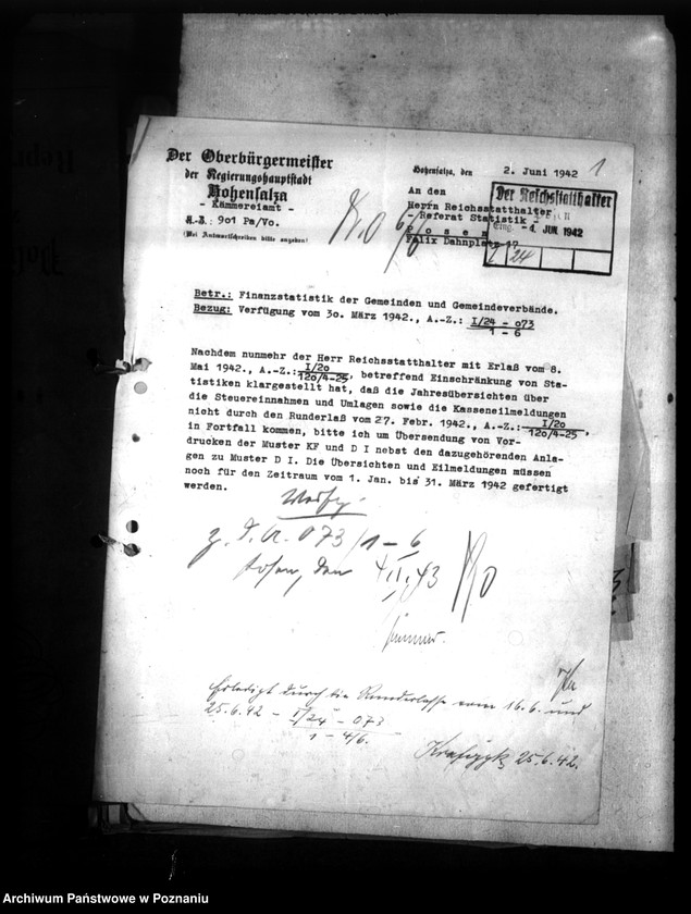 Obraz 5 z jednostki "Finanzstatistik (korespondencja)"