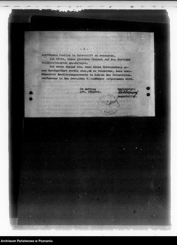 Obraz 6 z jednostki "Rassische Überprüfung der Angehörigen der Abteilung 3"