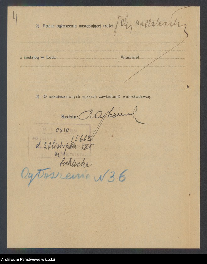 Obraz 6 z jednostki "Henoch Szwarc – stolarnia mechaniczna"