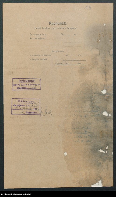 Obraz 15 z jednostki "„Środkowo-Eurpoejski Dom Ekspedycyjny Oskar Schermant i spółka”"