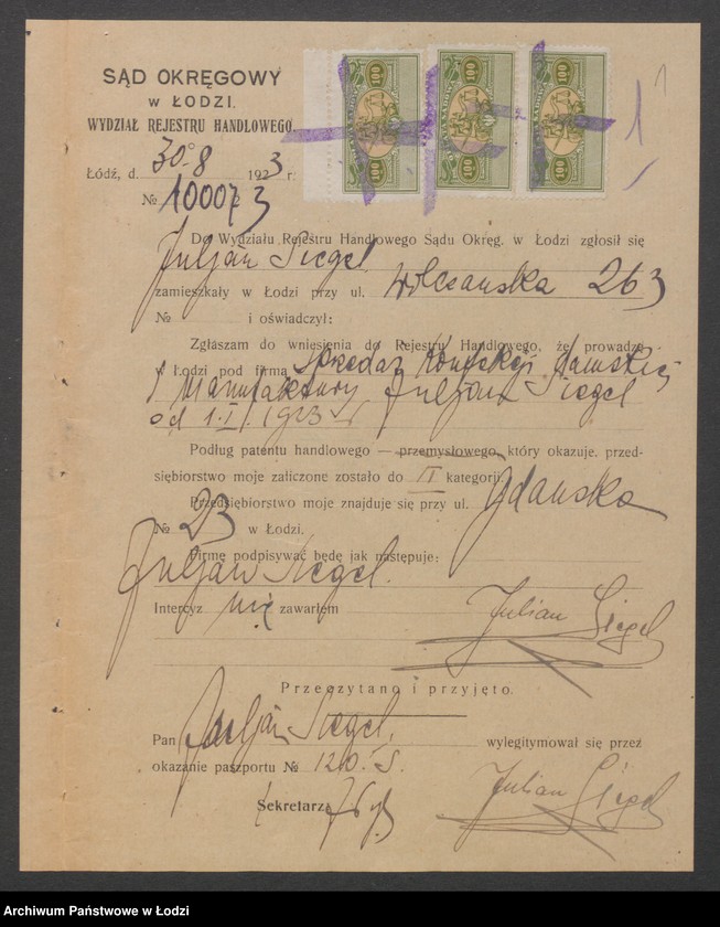 Obraz 20 z jednostki "Moszek Gutman – drobra sprzedaż manufaktury półwełnianej"