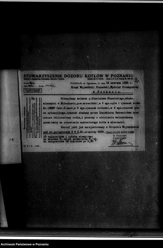 Obraz 6 z jednostki "Mleczarnia w Miłosławiu powiat wrzesiński St. Stawicki nr woj. 356"