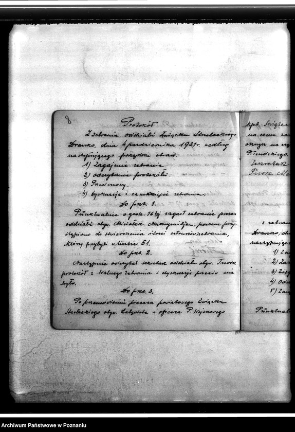 Obraz 12 z jednostki "Protokoły zebrań Oddziału Związku Strzeleckiego w Drawsku"