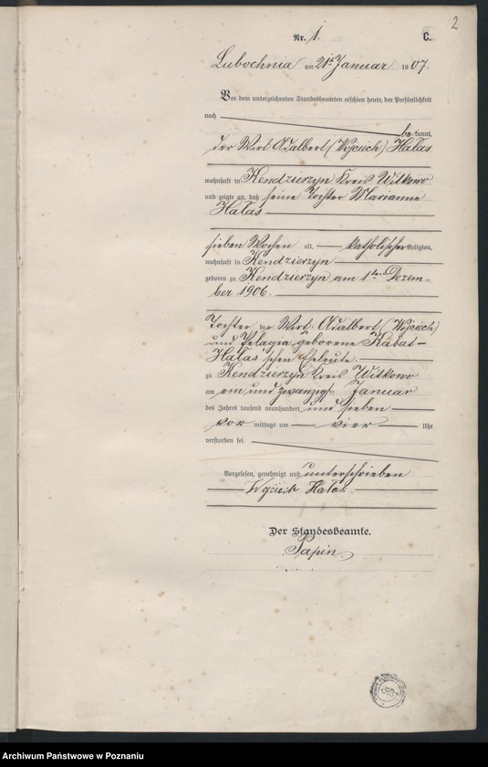Obraz 4 z jednostki "Sterbe-Hauptregister"