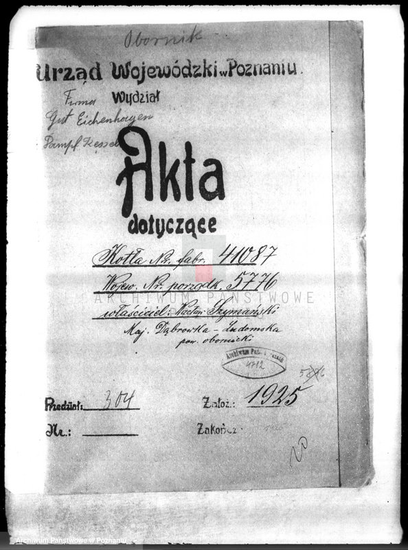 Obraz 4 z jednostki "Majętność Dąbrówka-Ludomska pow. obornicki nr porz. 5776"