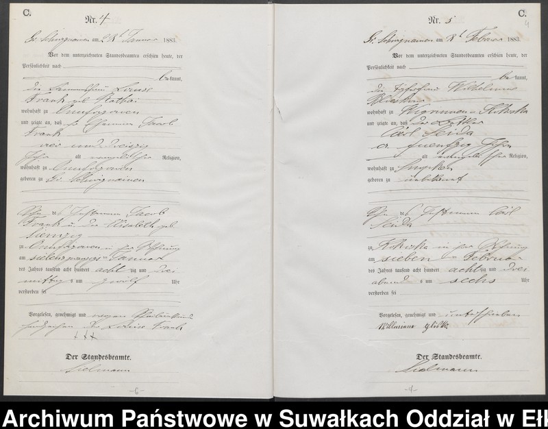 image.from.unit.number "Sterbe-Haupt-Register des Königlichen Preussischen Standes-Amtes Guszianka Kreis Sensburg"