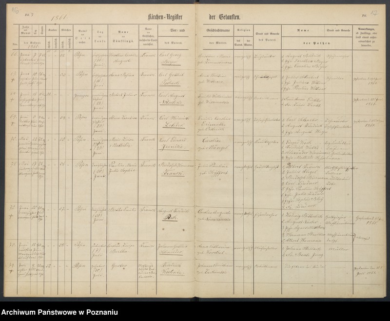 Obraz 11 z jednostki "Duplikat der Taufregister, Trauregister, Todtenregister"