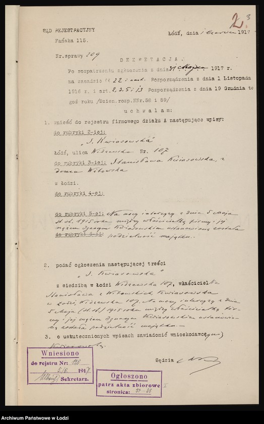 Obraz 5 z jednostki "Stanisława Kwiasowska- handel winem i artykułami kolonialnymi"
