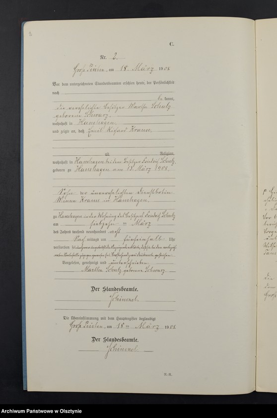 Obraz 4 z jednostki "Sterbe-Neben-Register Nr 1 - 23"