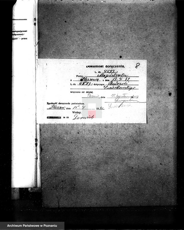 Obraz 12 z jednostki "Zatwierdzenie projektu urządzenia istniejącej fabryki papieru własność K. Świerkowski w Pleszewie"