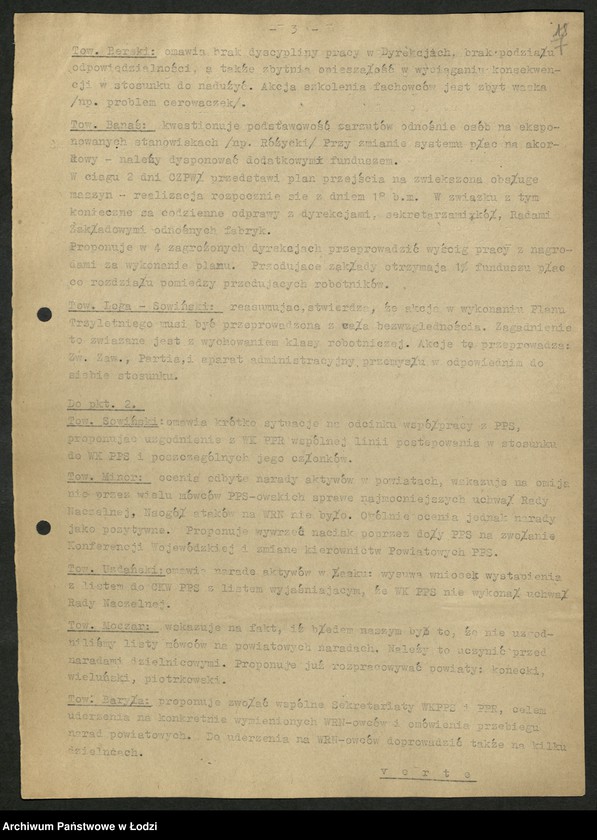 Obraz 8 z jednostki "Protokoły z posiedzeń Sekretariatu KŁ"
