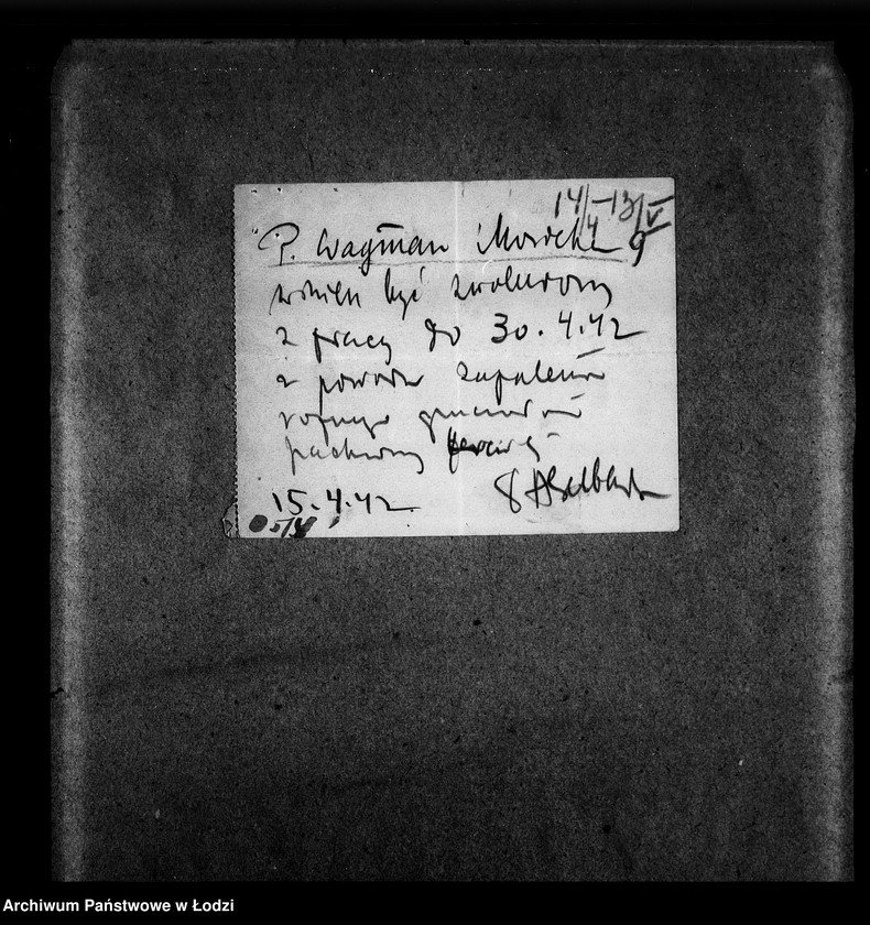 Obraz 12 z jednostki "Elektrische Strassenbahn [Zasiłki chorobowe dla pracowników wydziału, zaświadczenia lekarskie, listy pracowników]"