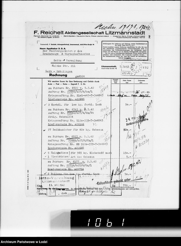 Obraz 13 z jednostki "[Leergut F.Reichelt A.G.L