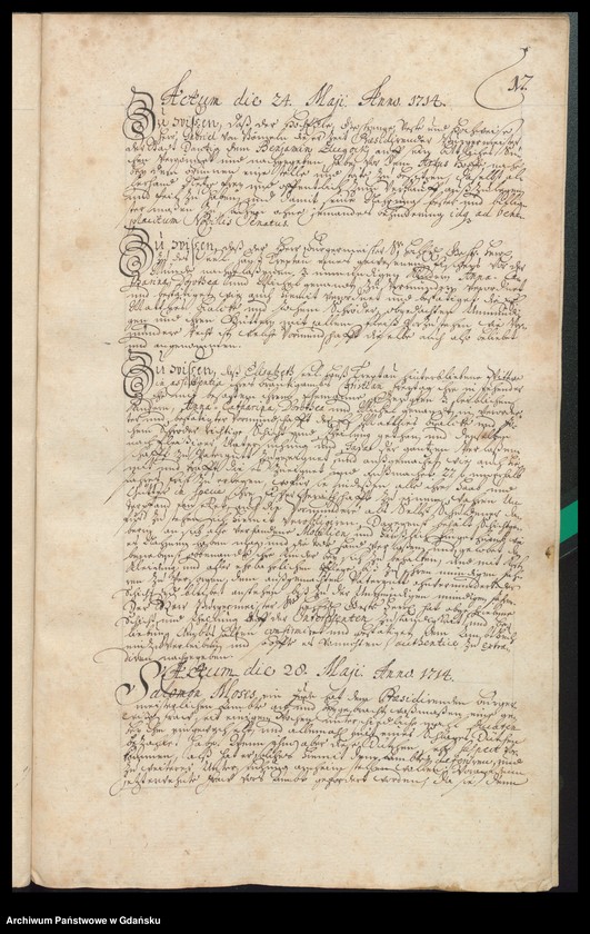 image.from.unit.number "Actum coram officio […] Gabrielis a Boemeln, Praeconsulis, Praesidis ac Montanorum Administratoris [20.III.1714-19.III.1715] Gabrielis a Boemeln Praesidis atque Caducorum Administratoris [9.IV.1714-7.III.1715] /2 indeksy/"