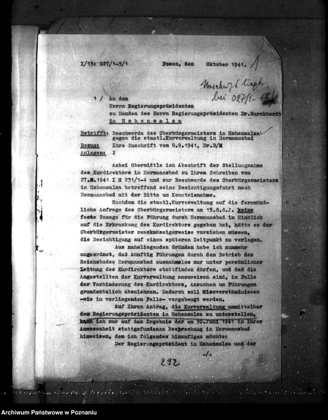 Obraz 5 z jednostki "Hermannsbad - Dienstaufsicht (Ciechocinek)"