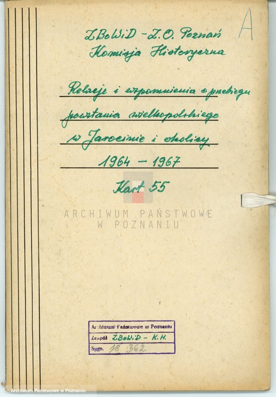 Obraz 4 z jednostki "Relacje i wspomnienia dotyczące powstania wielkopolskiego w Jarocinie i okolicy."