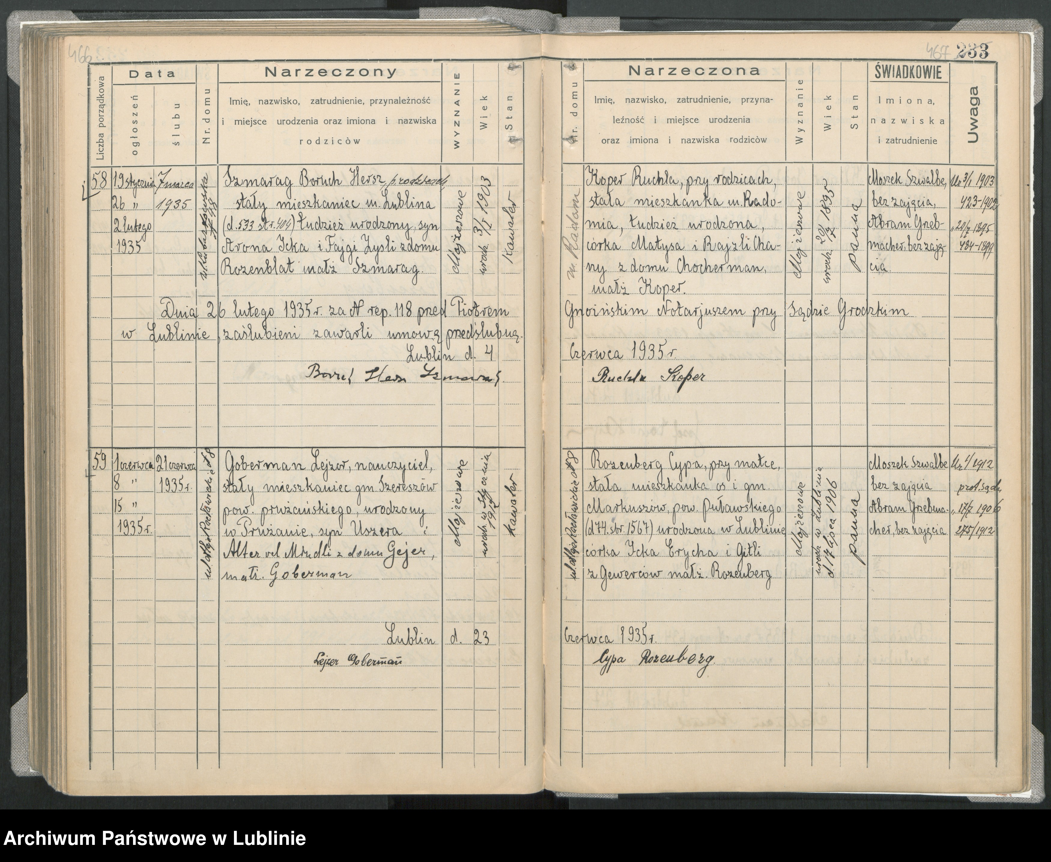 Skan z jednostki: Księga małżeństw