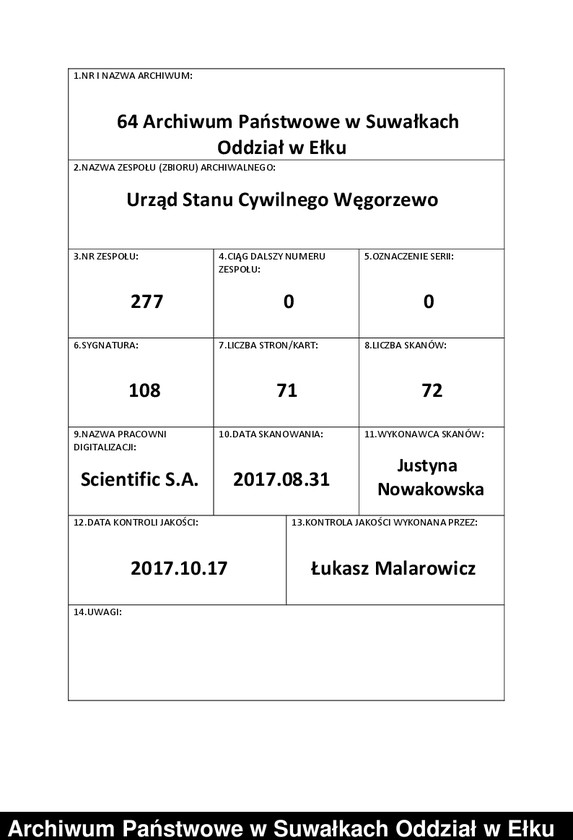 image.from.unit.number "B2. Heirats - Register (Neben - Register) Standesamt Angerburg einschl. der Bezirke Prinowen, Gr. Strengeln, Kehlen und Prinowen Kreis Angerburg"