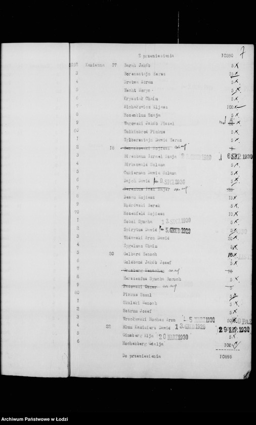 Obraz 11 z jednostki "Rejestr poborczy"