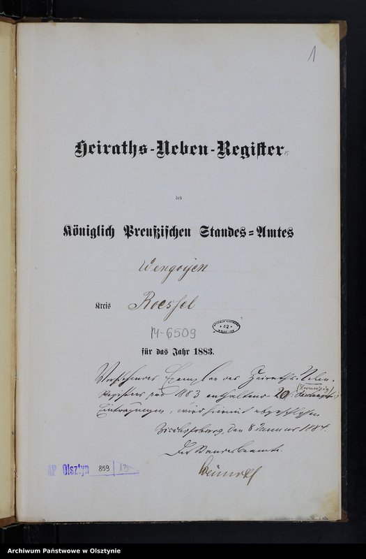 image.from.unit.number "Heiraths-Neben-Register Nr 1 - 20"