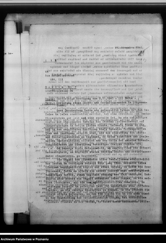 Obraz 20 z jednostki "Stadtsippenamt Litzmannstadt [Łódź, korespondencja w sprawach organizacyjnych i działalnośc]"