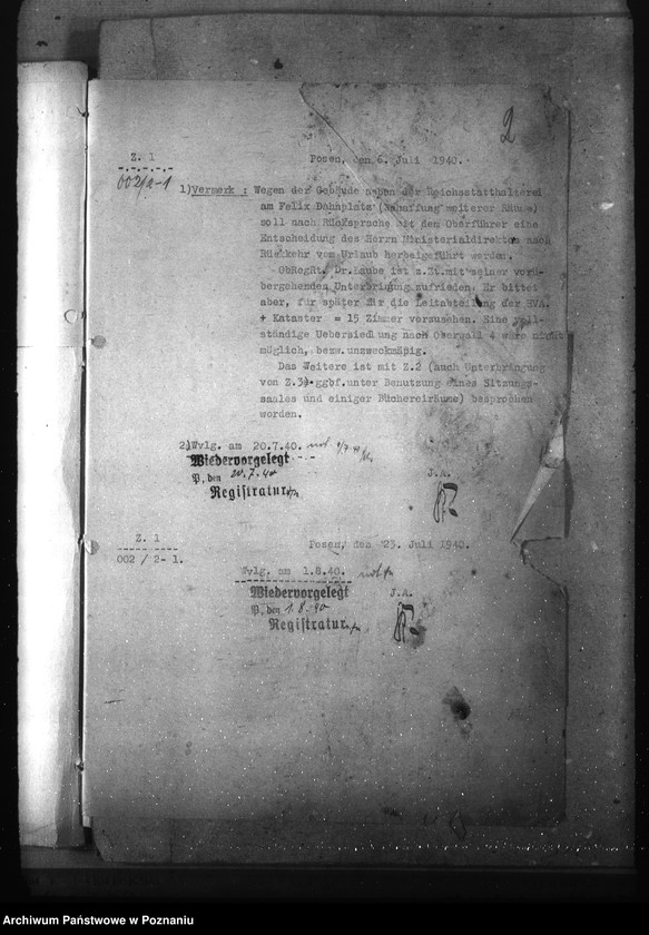 Obraz 6 z jednostki "Inanspruchnahme der Gebäude Felix- Dahn- Platz 13 - 15"