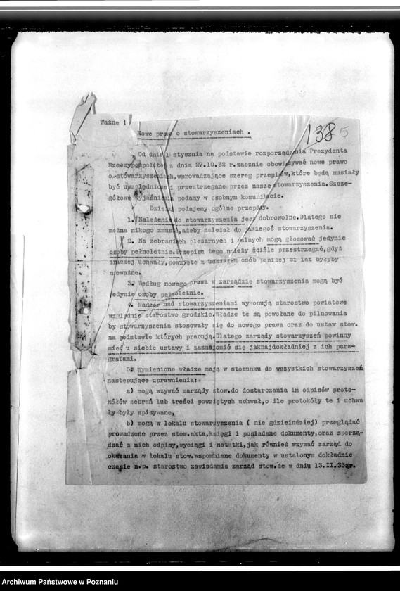 Obraz 9 z jednostki "Okólniki. Programy pracy. Sprawozdania z działalności. Protokoły ze zjazdów: Odezwy, rezolucje, ankiety personalne. Sprawy personalne członkiń stowarzyszenia"