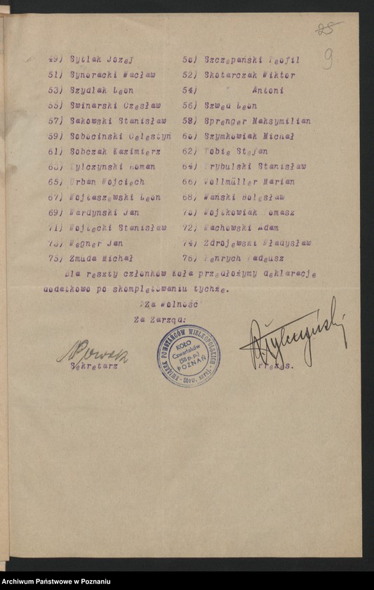 Obraz 11 z jednostki "Poznań - koło czwartaków - akta koła."