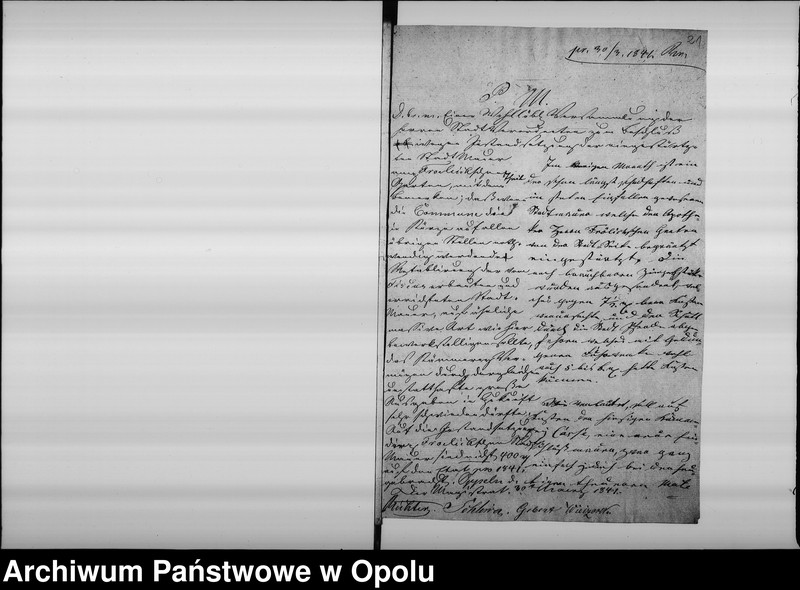 Obraz 18 z jednostki "Acta specialia des Magistrats zu Oppeln über die Herstellung der schadhaften Mauer um dem Apotheker Hemsalechschen Garten. de Anno 1838"