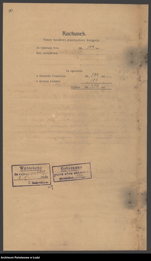 Obraz 12 z jednostki "Abram Hendeles i Dawid Nenfeld- handel towarem galanteryjnym"