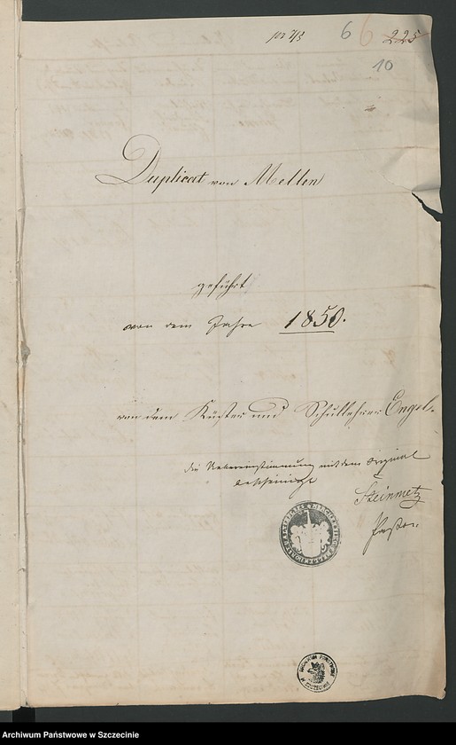 image.from.unit.number "Kirchenbuchsduplicate von Mellen [Mielno], Altenflies [Trzebawie] und Horst [Chwarstno]"