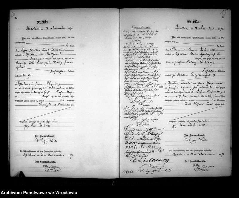 image.from.unit.number "Geburts-Neben-Register Breslau I 1876 Band 9"