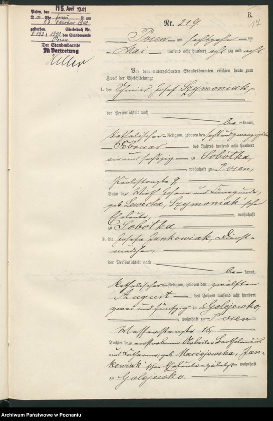 Obraz 20 z jednostki "Księga małżeństw t. II"