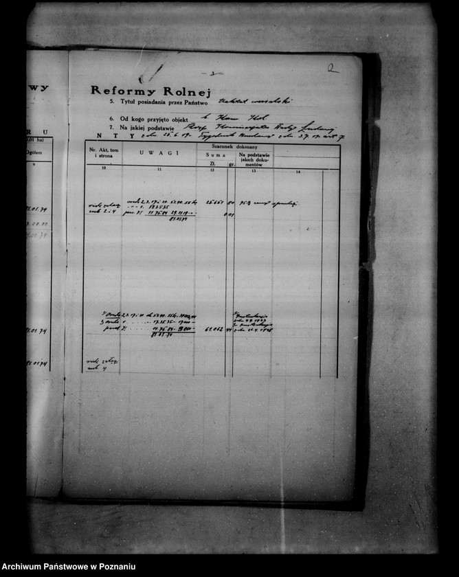 Obraz 6 z jednostki "/Wykaz szacunku przyjęcia dla państwowych nieruchomości ziemskich rozparcelowanych przed 1932/"