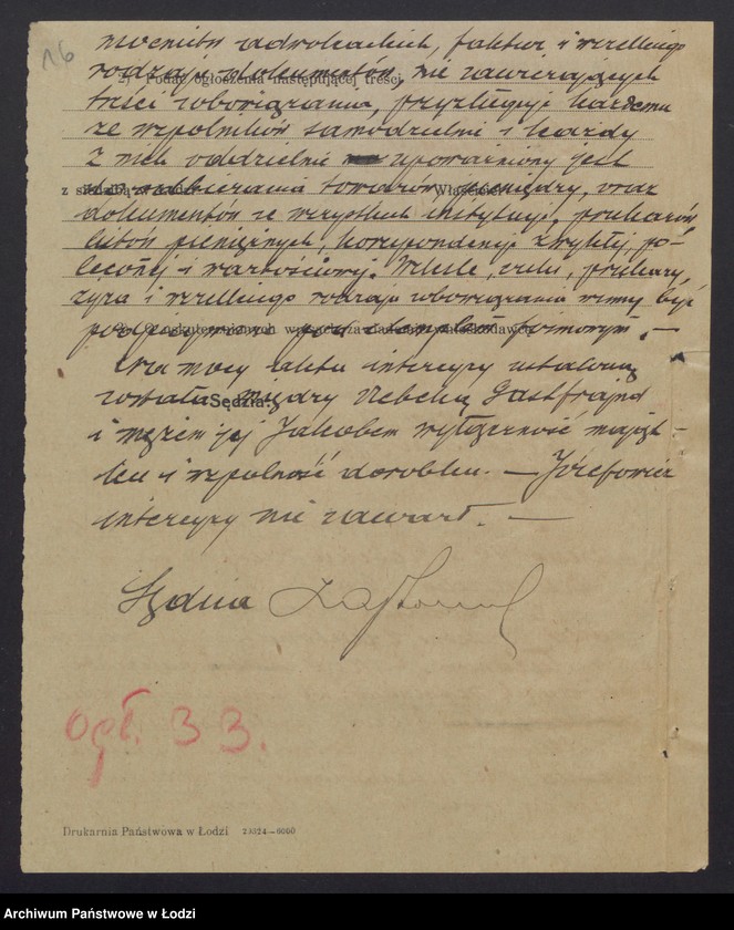 Obraz 18 z jednostki "Józef Józefowicz, Rebeka Gastfrajnd „Gejot” – wyrób i sprzedaż towarów włókienniczych"