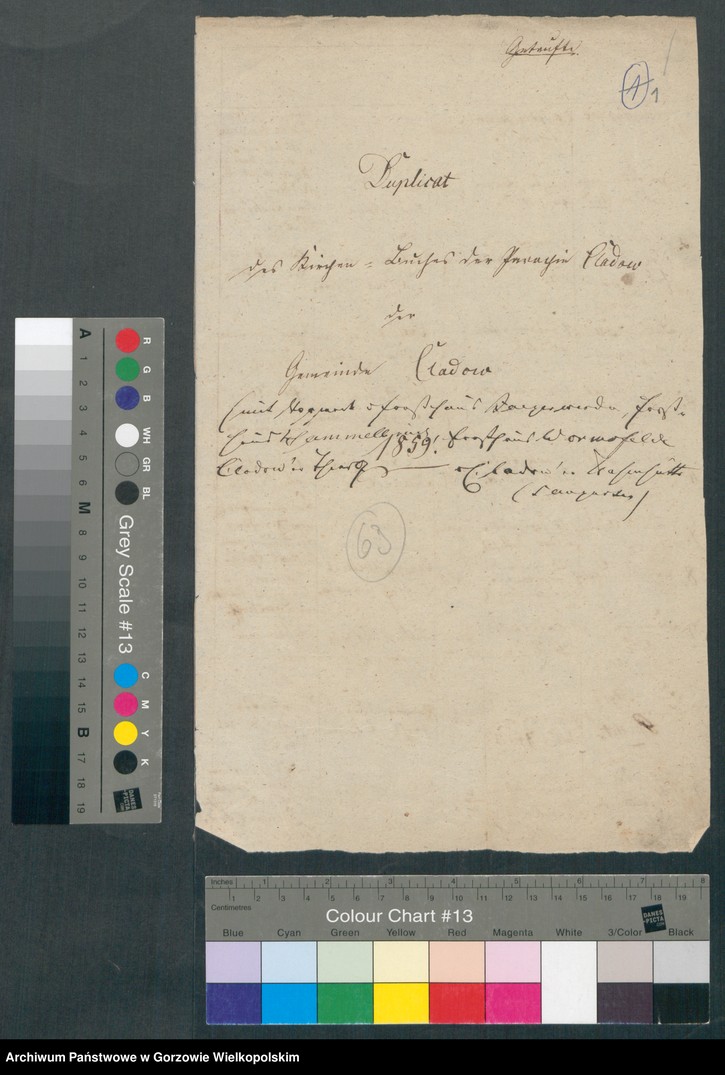 image.from.unit.number "Duplikate der Kirchenbücher von der Parochie Kladow: Kladow (Kłodawa), Heinersdorf (Chwalęcice), Himmelstädt (Mironice), Marienspring (Marzęcin)"