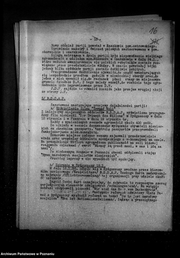 Obraz 20 z jednostki "Sprawozdania z życia mniejszości narodowych za okres od 1 stycznia do 15 czerwca 1936 r."