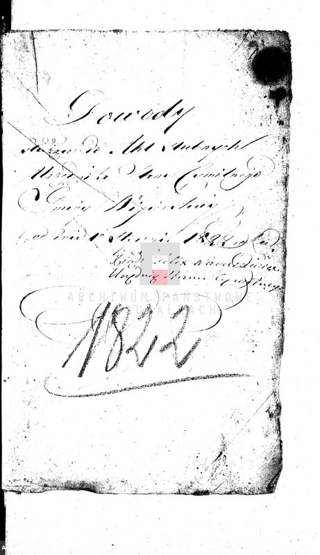 image.from.unit.number "Dowody służące do Akt Ślubnych Urzędnika Stanu Cywilnego Gminy Wigierskiey Od dnia 1 Stycznia 1822 r."