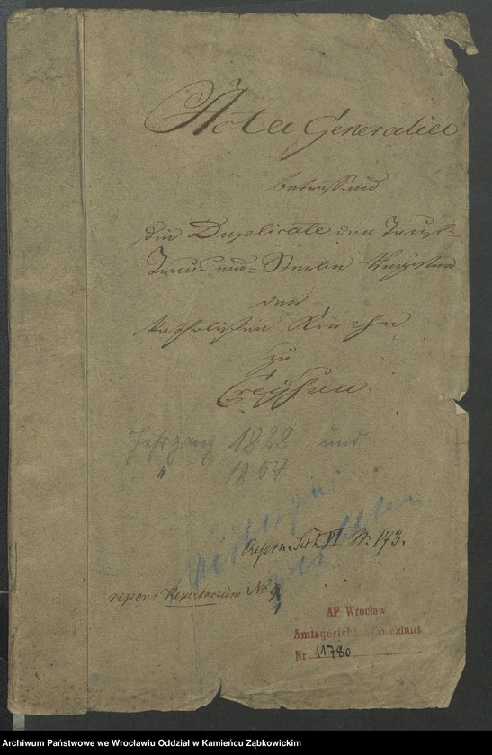 image.from.unit.number "Amtsgericht Schweidnitz Duplikat der Kirchenbücher von Kreisau (Krzyżowa)"
