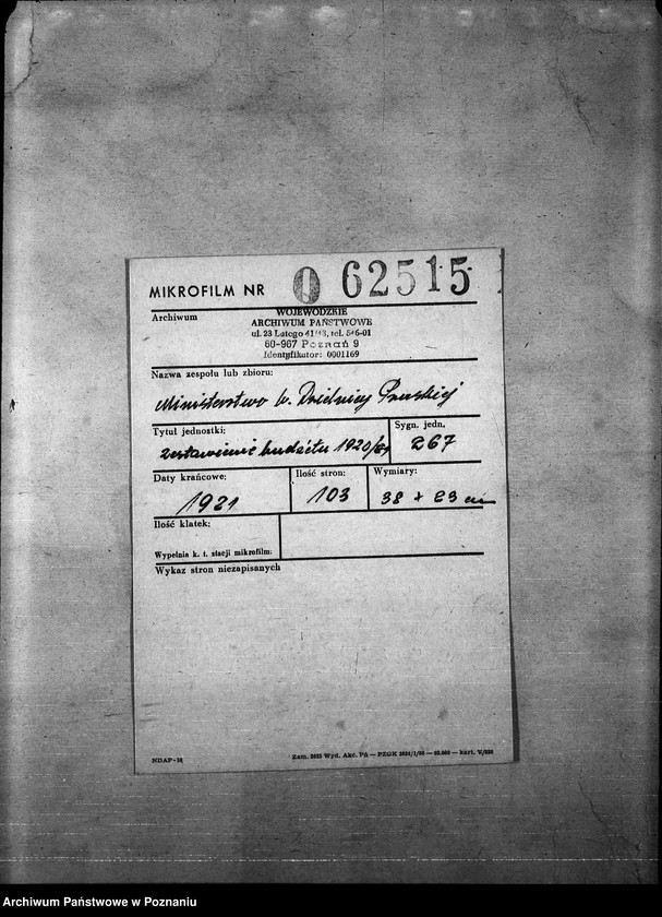 Obraz 2 z jednostki "zestawienie budżetu 1920/21"