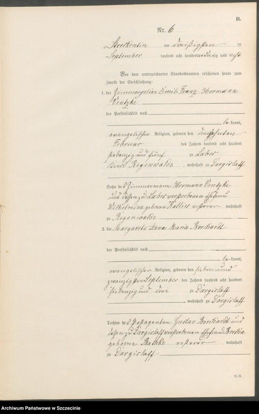 Obraz 14 z jednostki "Heiraths-Register (Neben-Register)"