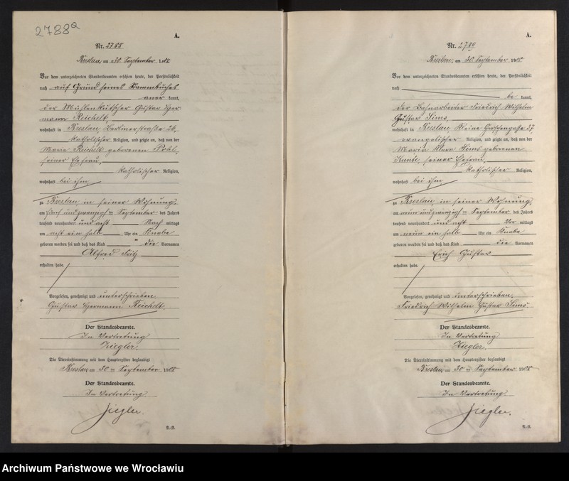 image.from.unit.number "Geburts-Neben-Register Breslau I 1908 Band 8"