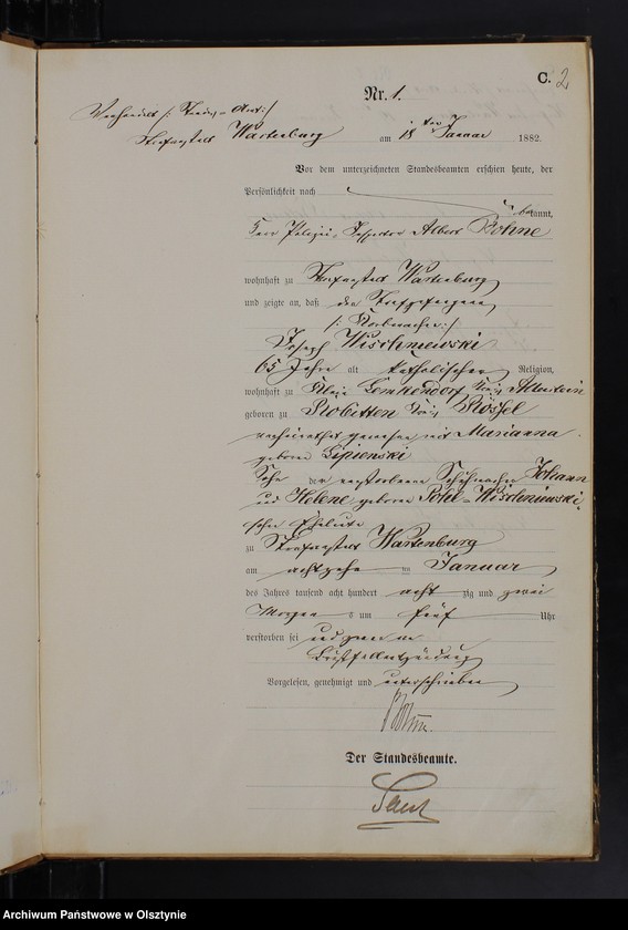 image.from.unit.number "Sterbe-Haupt-Register Nr 1 - 42"