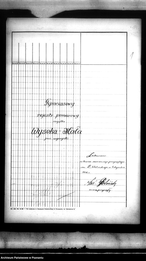 Obraz 5 z jednostki "Tymczasowy rejestr pomiarowy majątku Wysoka Mała powiatu wyrzyskiego"