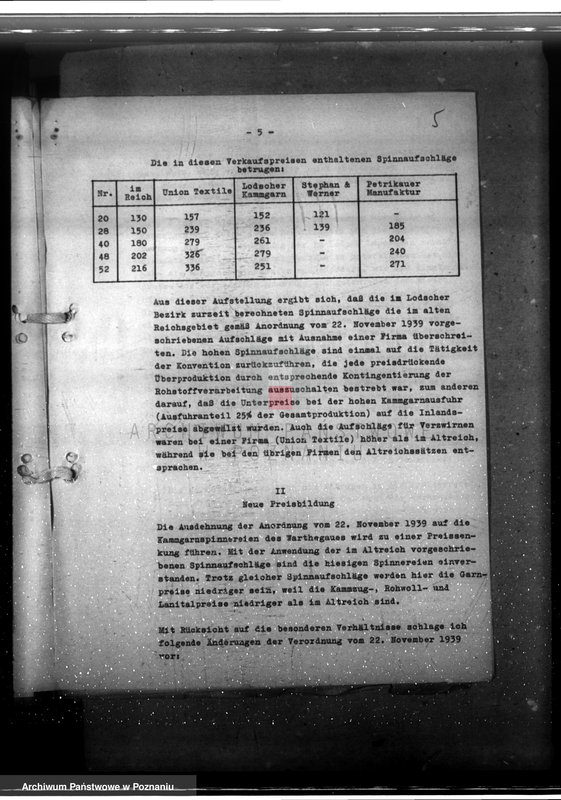 Obraz 9 z jednostki "Preisbildung und Überwachung der Spinnstoffwirtschaft"