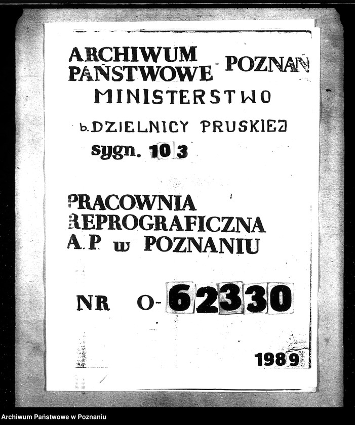 Obraz 1 z jednostki "Sprawy szczegółowo-administracyjne Sadzonki"