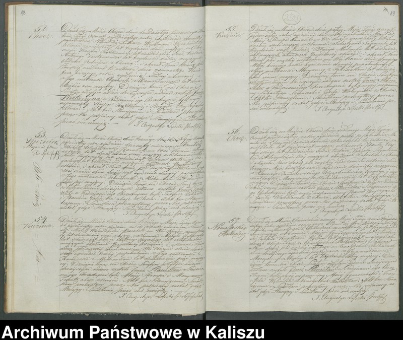 Obraz 14 z jednostki "Książka duplikat aktów urodzeń, zaślubień i zejść"